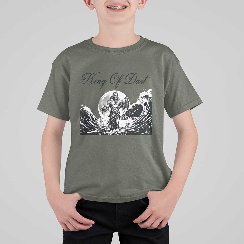 Greek Mythology Poseidon Dartist T Shirt For Kid King Of Dart Thrower - Wonder Print Shop