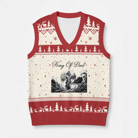 Greek Mythology Poseidon Dartist V-Neck Knit Sweater Vest King Of Dart Thrower - Wonder Print Shop