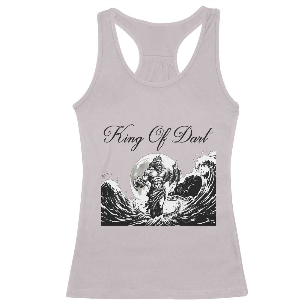 Greek Mythology Poseidon Dartist Racerback Tank Top King Of Dart Thrower - Wonder Print Shop