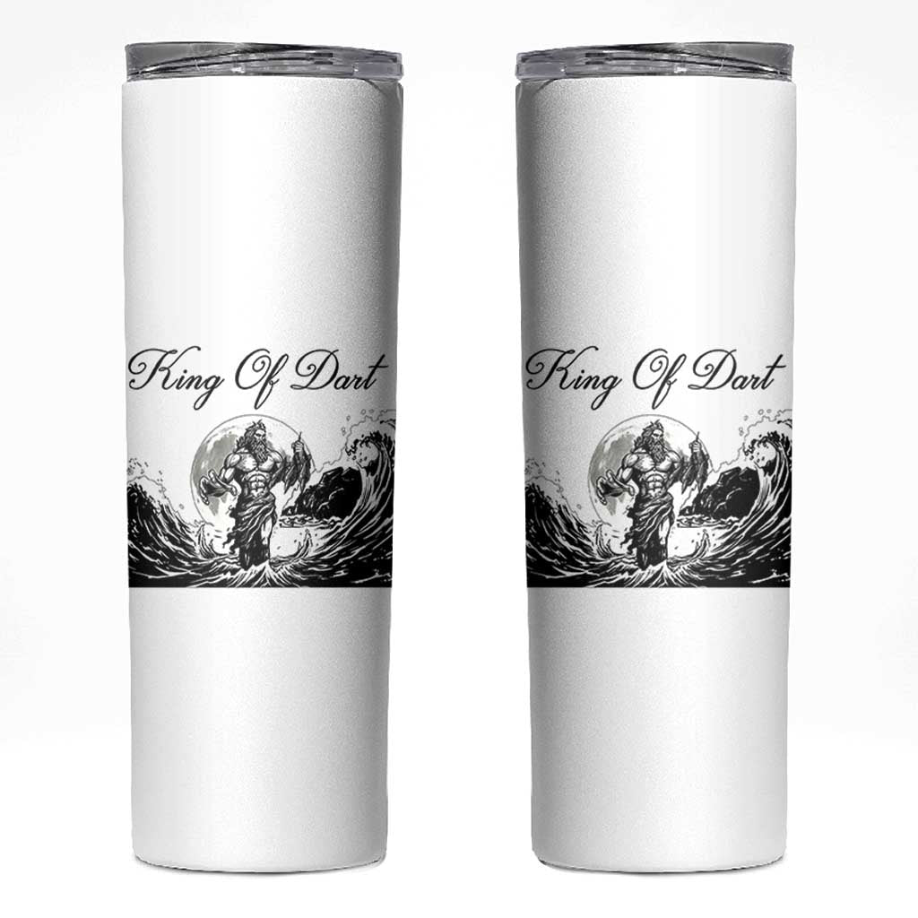 Greek Mythology Poseidon Dartist Skinny Tumbler King Of Dart Thrower - Wonder Print Shop