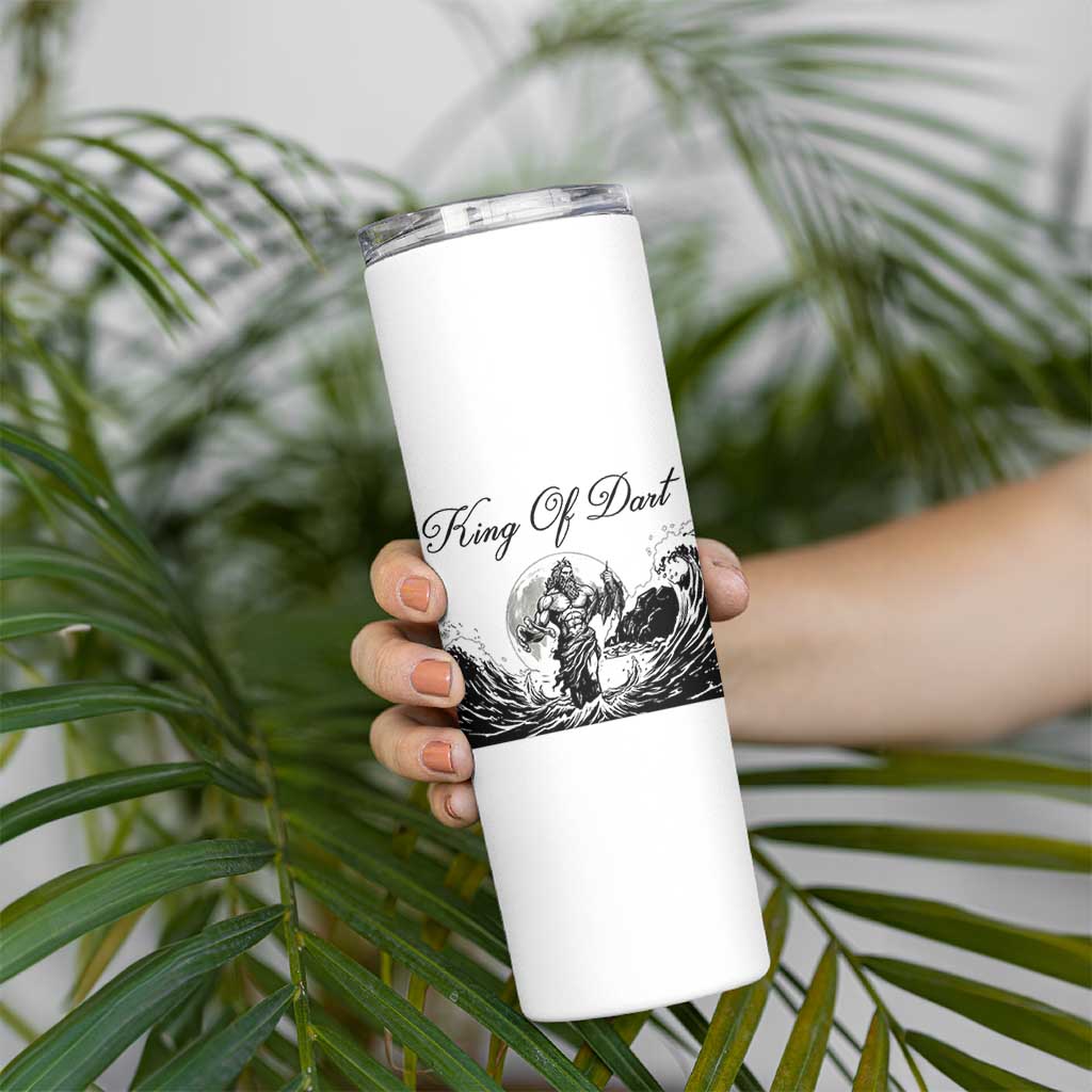 Greek Mythology Poseidon Dartist Skinny Tumbler King Of Dart Thrower - Wonder Print Shop