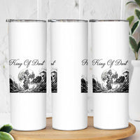 Greek Mythology Poseidon Dartist Skinny Tumbler King Of Dart Thrower - Wonder Print Shop