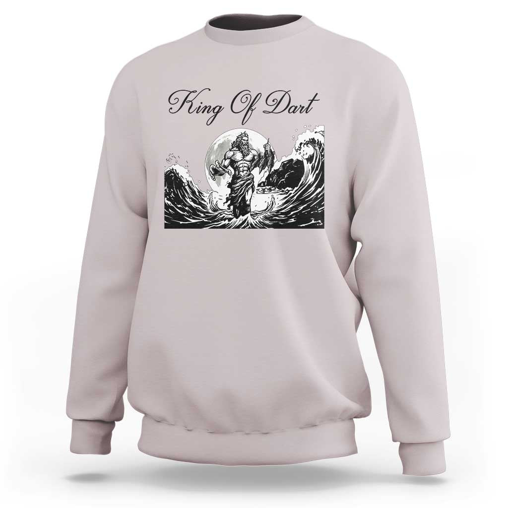 Greek Mythology Poseidon Dartist Sweatshirt King Of Dart Thrower - Wonder Print Shop