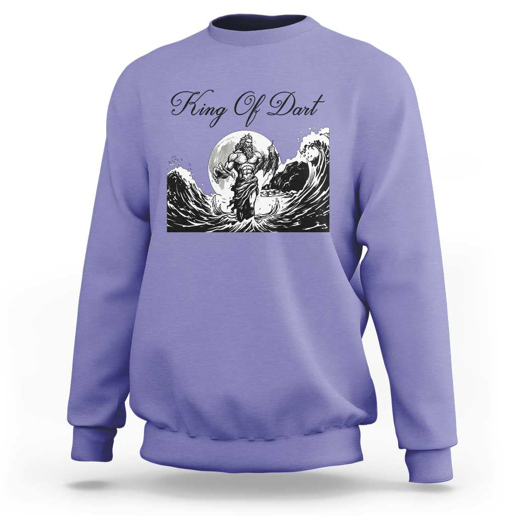 Greek Mythology Poseidon Dartist Sweatshirt King Of Dart Thrower - Wonder Print Shop