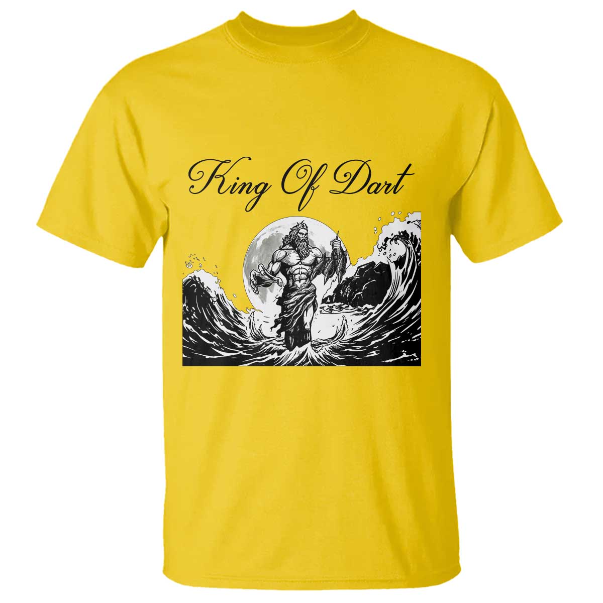 Greek Mythology Poseidon Dartist T Shirt King Of Dart Thrower - Wonder Print Shop