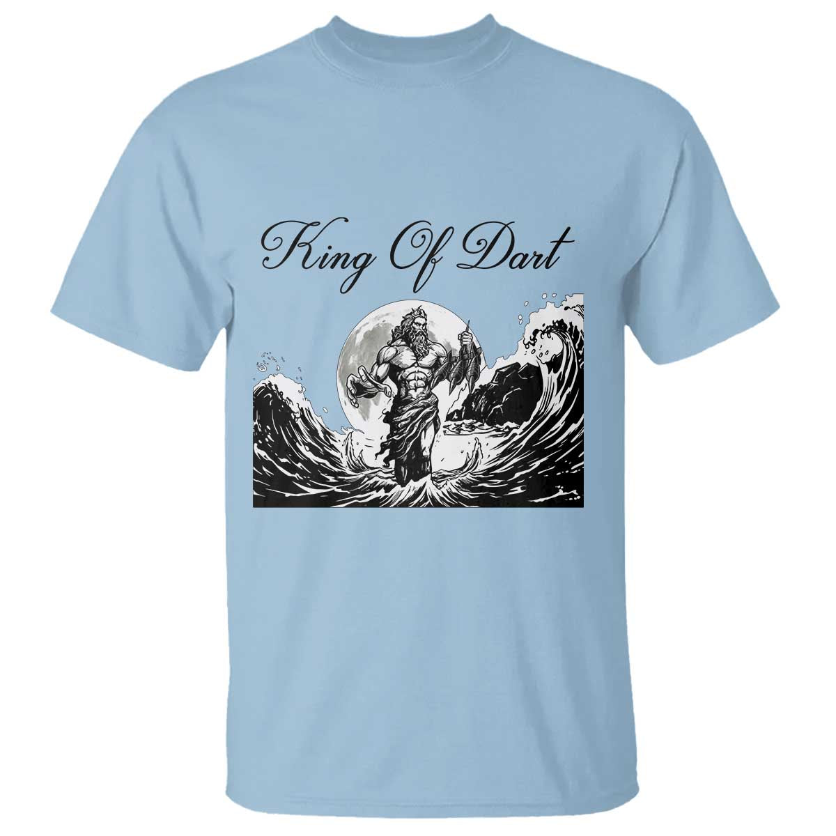 Greek Mythology Poseidon Dartist T Shirt King Of Dart Thrower - Wonder Print Shop
