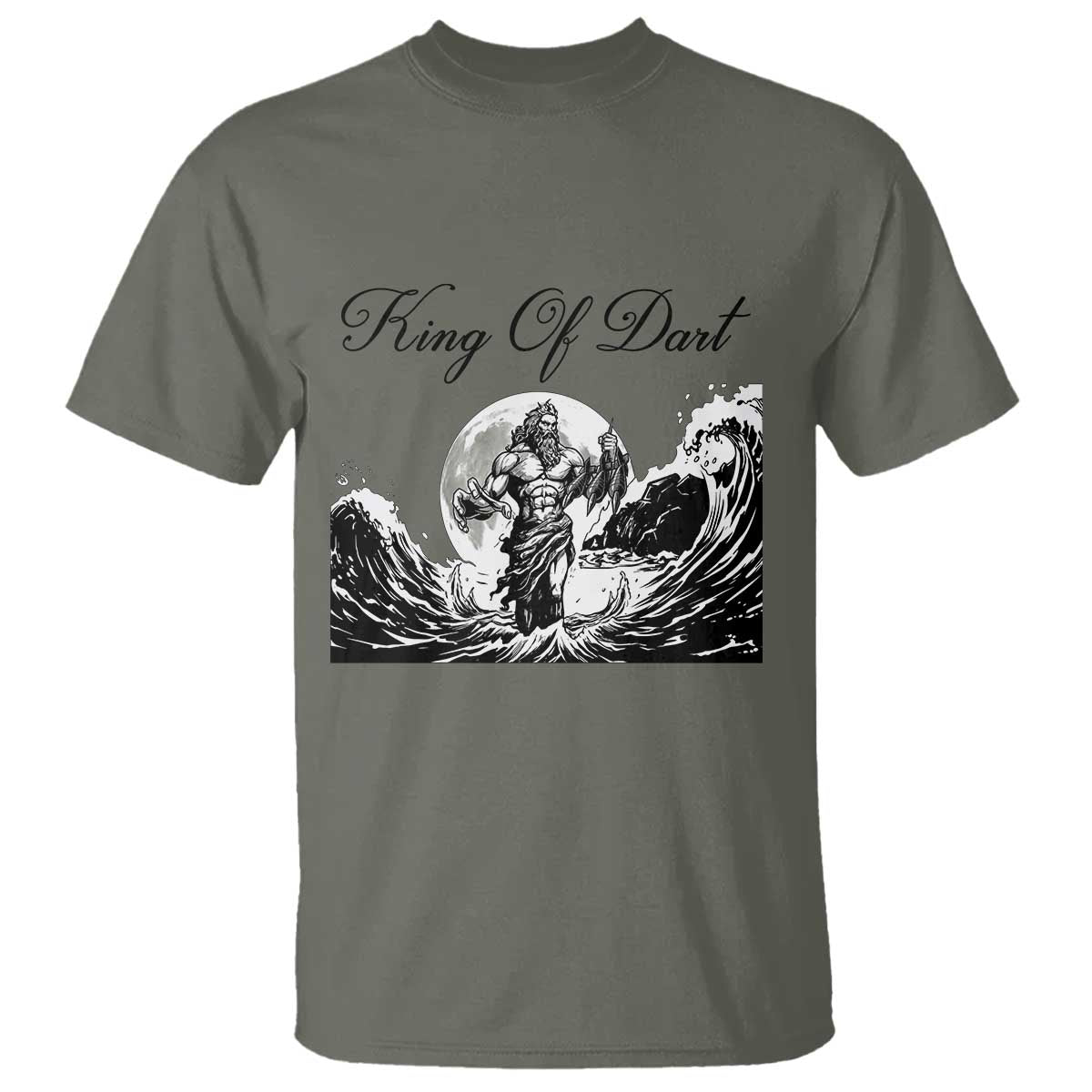 Greek Mythology Poseidon Dartist T Shirt King Of Dart Thrower - Wonder Print Shop