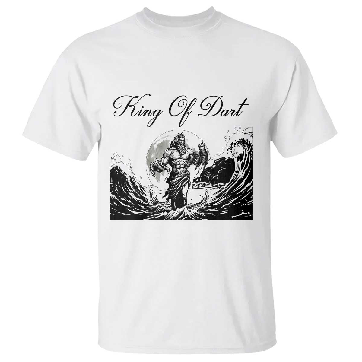 Greek Mythology Poseidon Dartist T Shirt King Of Dart Thrower - Wonder Print Shop
