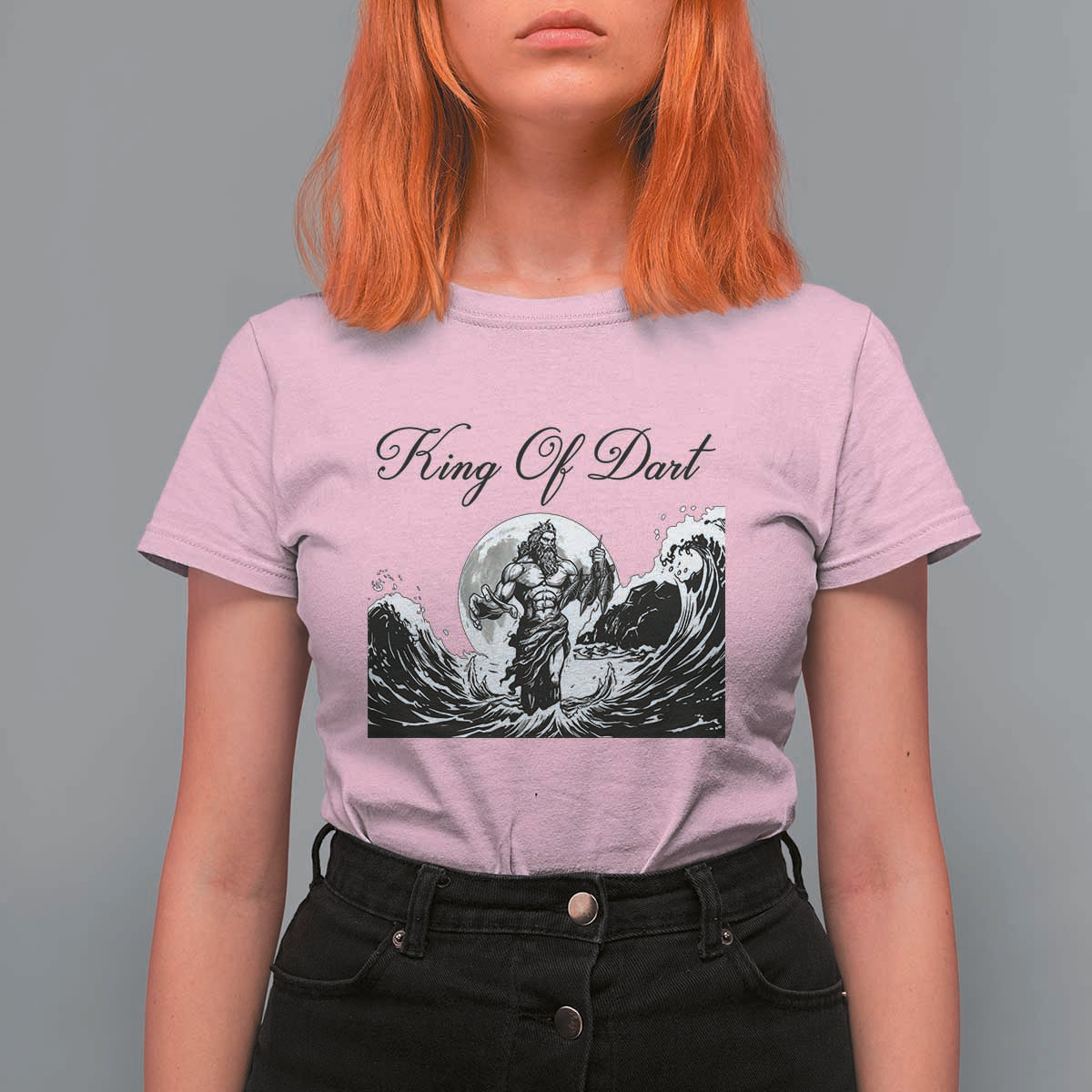 Greek Mythology Poseidon Dartist T Shirt For Women King Of Dart Thrower - Wonder Print Shop