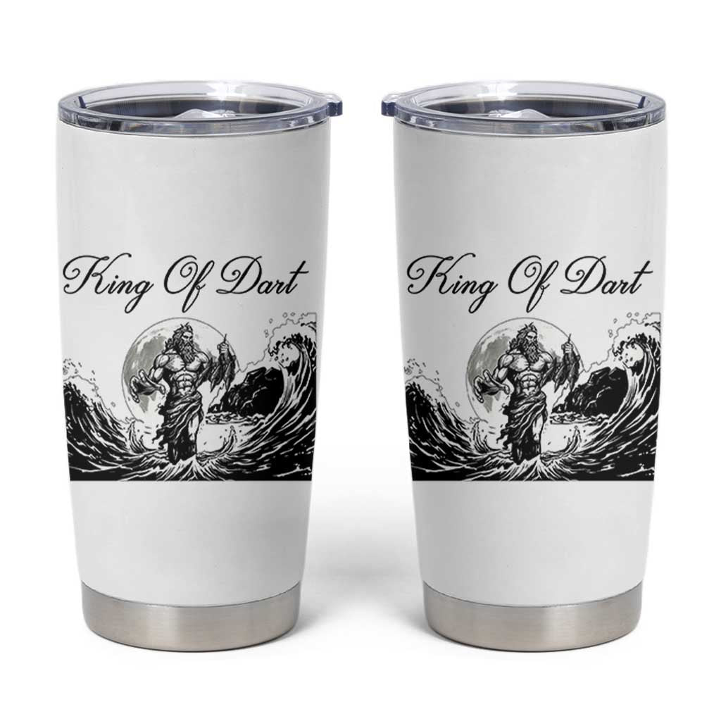 Greek Mythology Poseidon Dartist Tumbler Cup King Of Dart Thrower - Wonder Print Shop
