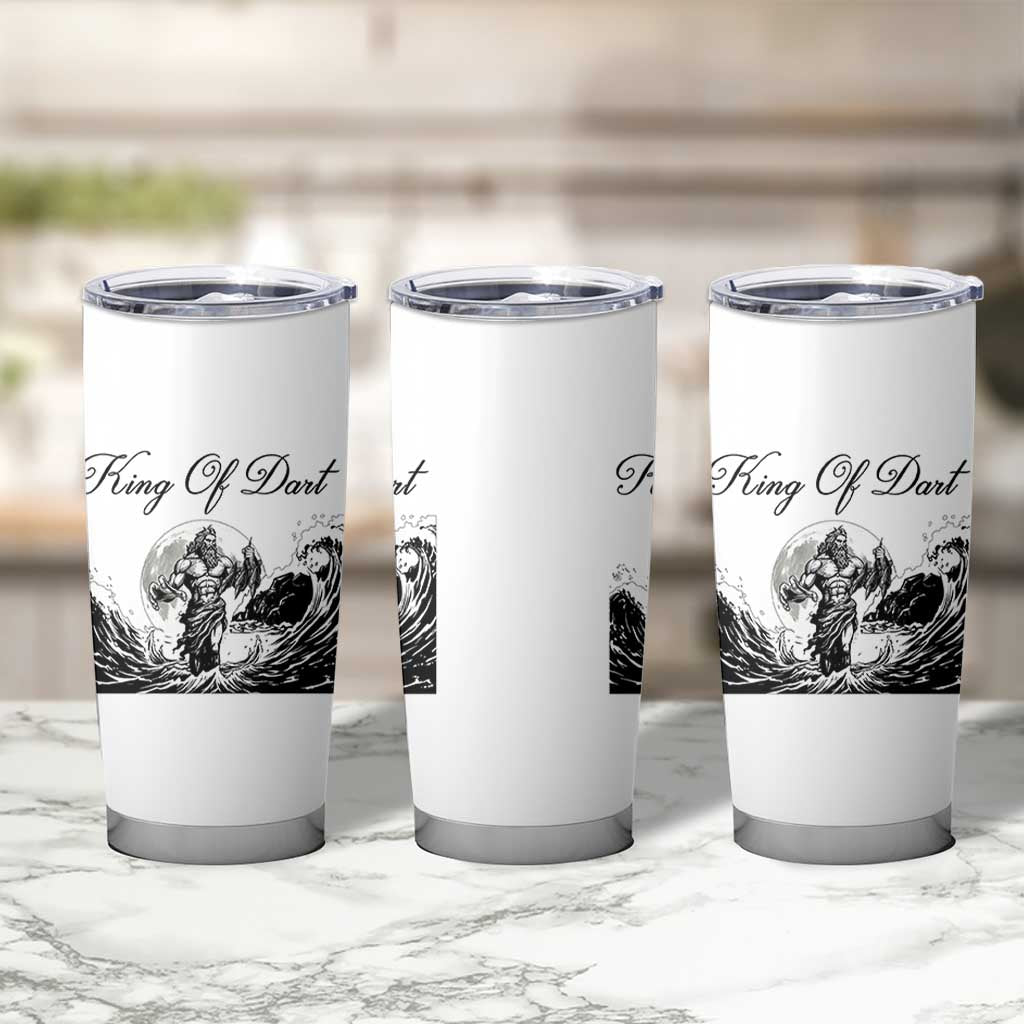 Greek Mythology Poseidon Dartist Tumbler Cup King Of Dart Thrower - Wonder Print Shop