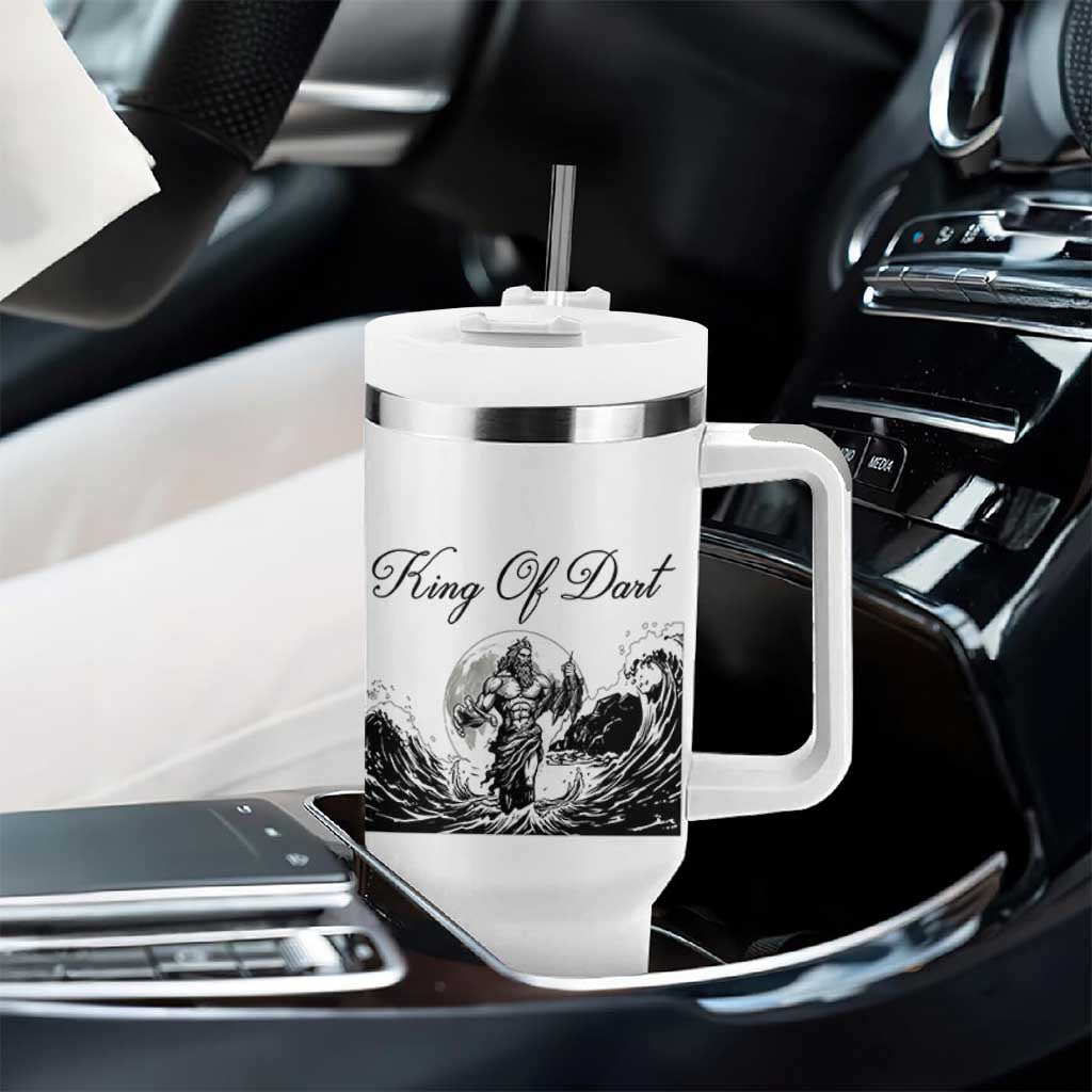 Greek Mythology Poseidon Dartist Tumbler With Handle King Of Dart Thrower - Wonder Print Shop