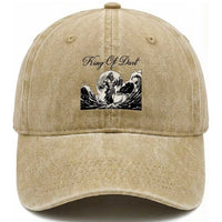Greek Mythology Poseidon Dartist Washed Cotton Baseball Cap King Of Dart Thrower