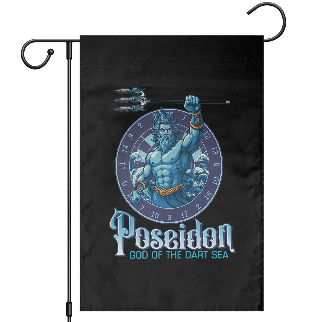 Ancient Greek Mythology Poseidon Dartist Garden Flag God Of The Dart Sea Trident - Wonder Print Shop