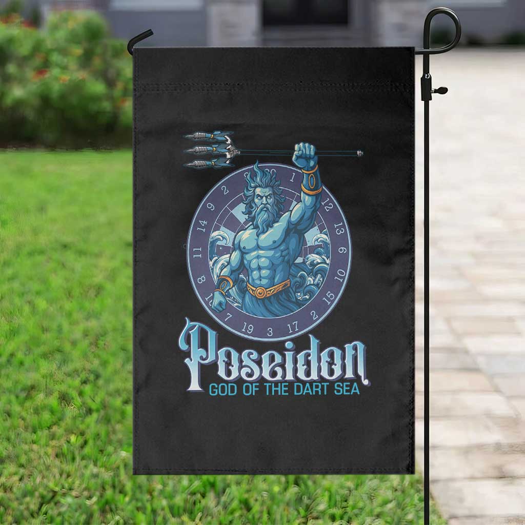 Ancient Greek Mythology Poseidon Dartist Garden Flag God Of The Dart Sea Trident - Wonder Print Shop
