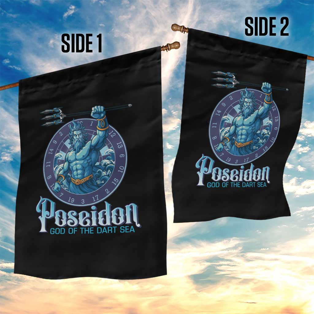 Ancient Greek Mythology Poseidon Dartist Garden Flag God Of The Dart Sea Trident - Wonder Print Shop