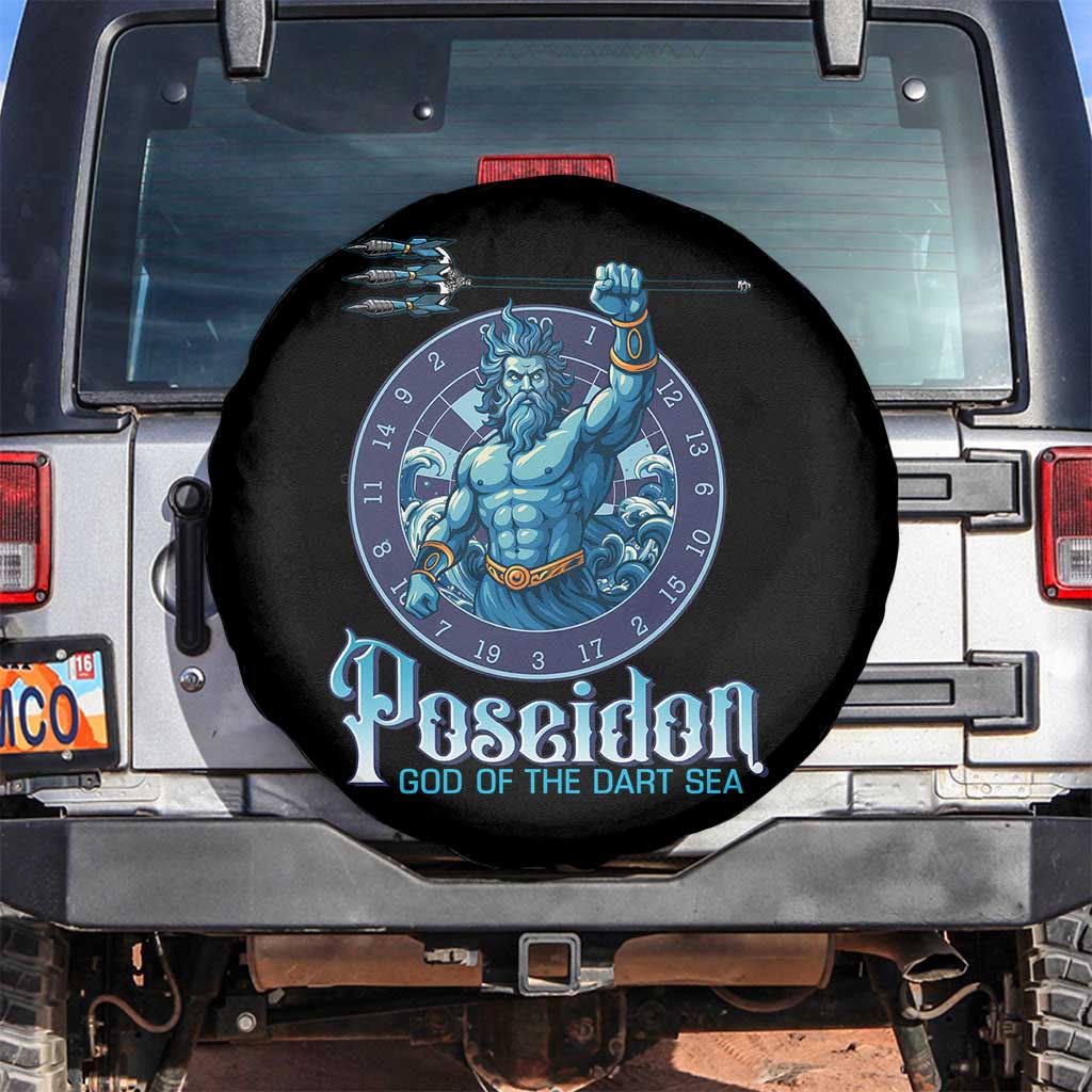 Ancient Greek Mythology Poseidon Dartist Spare Tire Cover God Of The Dart Sea Trident - Wonder Print Shop