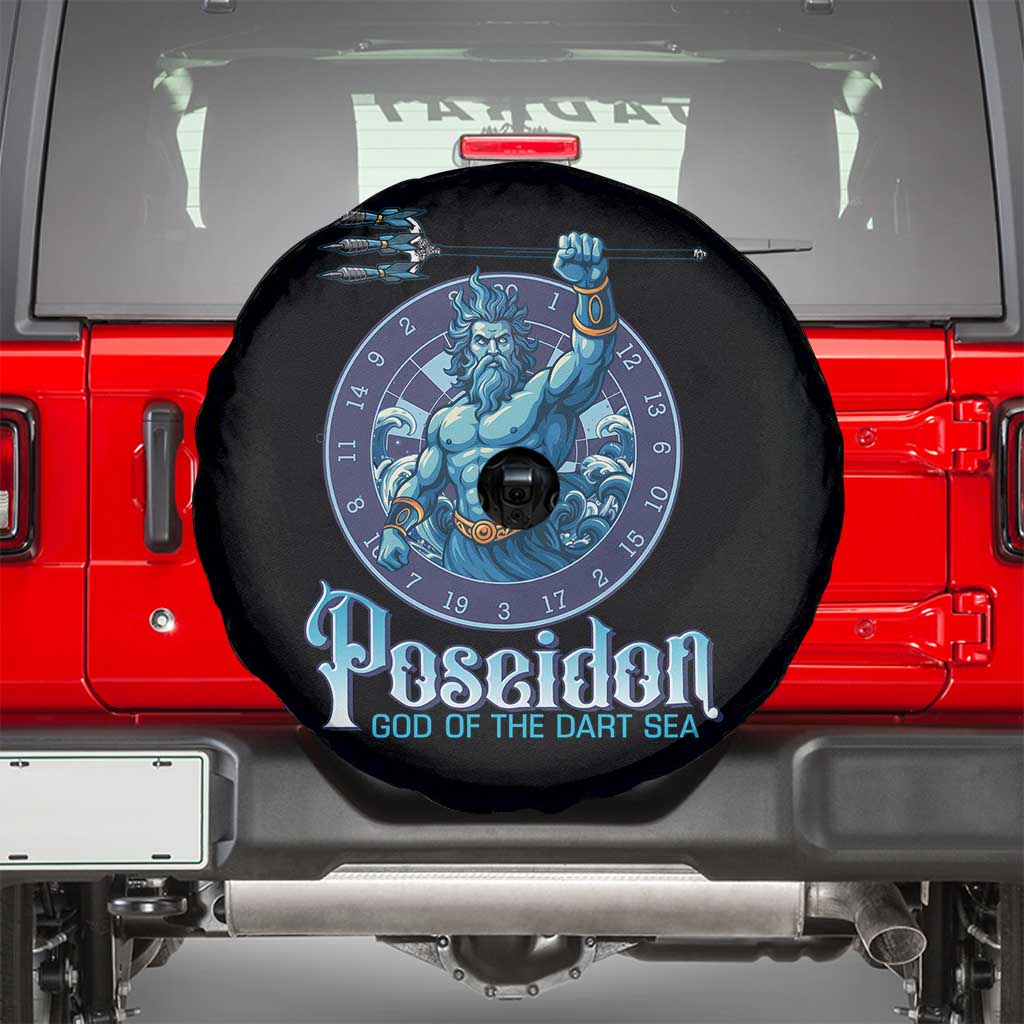 Ancient Greek Mythology Poseidon Dartist Spare Tire Cover God Of The Dart Sea Trident - Wonder Print Shop