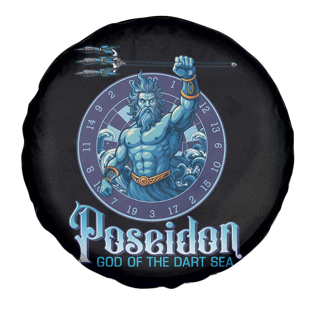 Ancient Greek Mythology Poseidon Dartist Spare Tire Cover God Of The Dart Sea Trident - Wonder Print Shop