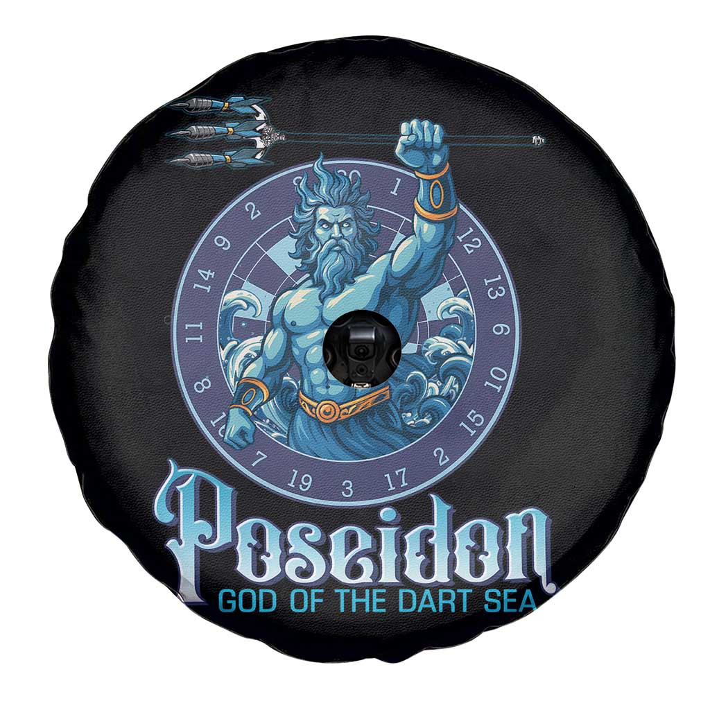 Ancient Greek Mythology Poseidon Dartist Spare Tire Cover God Of The Dart Sea Trident - Wonder Print Shop