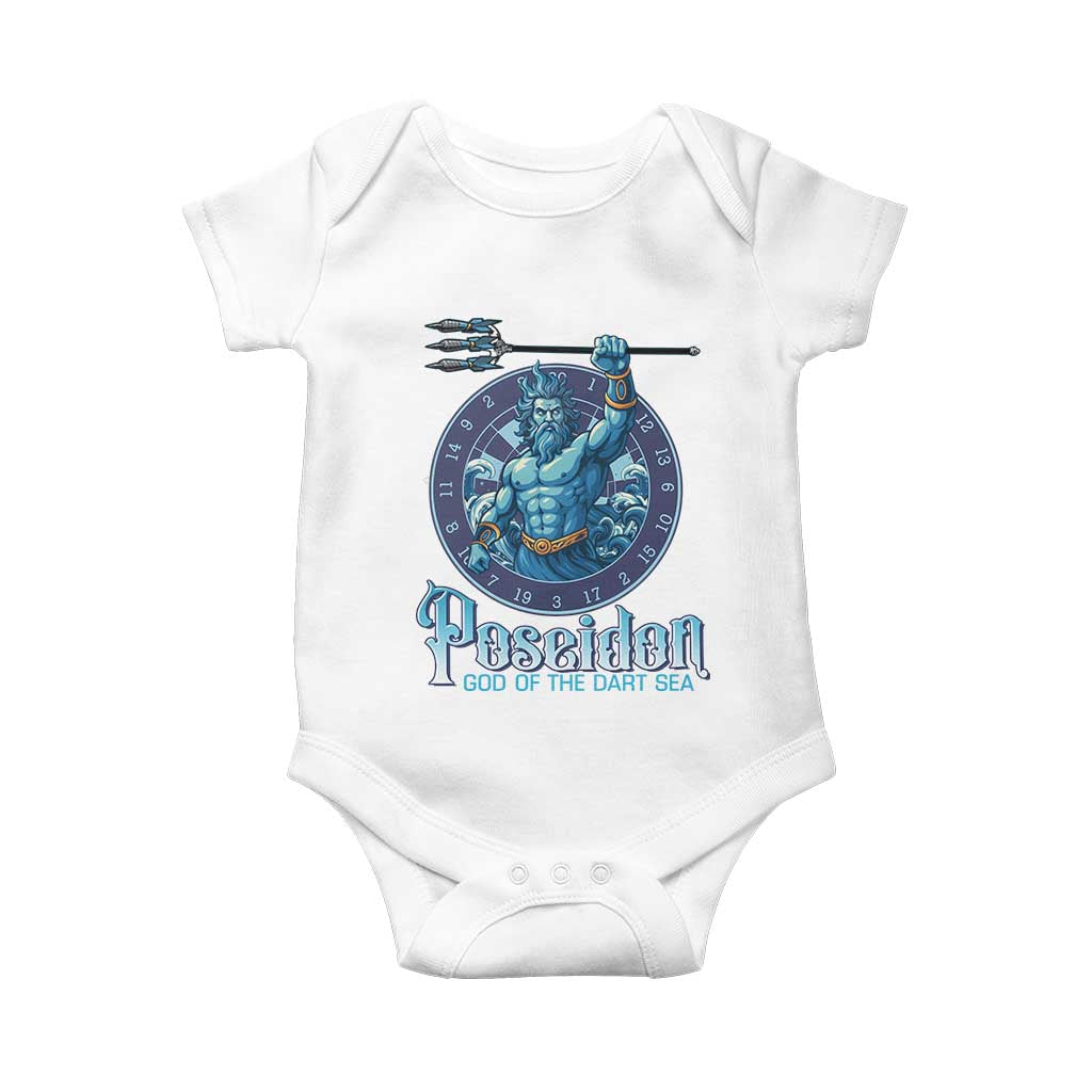 Ancient Greek Mythology Poseidon Dartist Baby Onesie God Of The Dart Sea Trident - Wonder Print Shop
