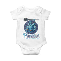 Ancient Greek Mythology Poseidon Dartist Baby Onesie God Of The Dart Sea Trident - Wonder Print Shop
