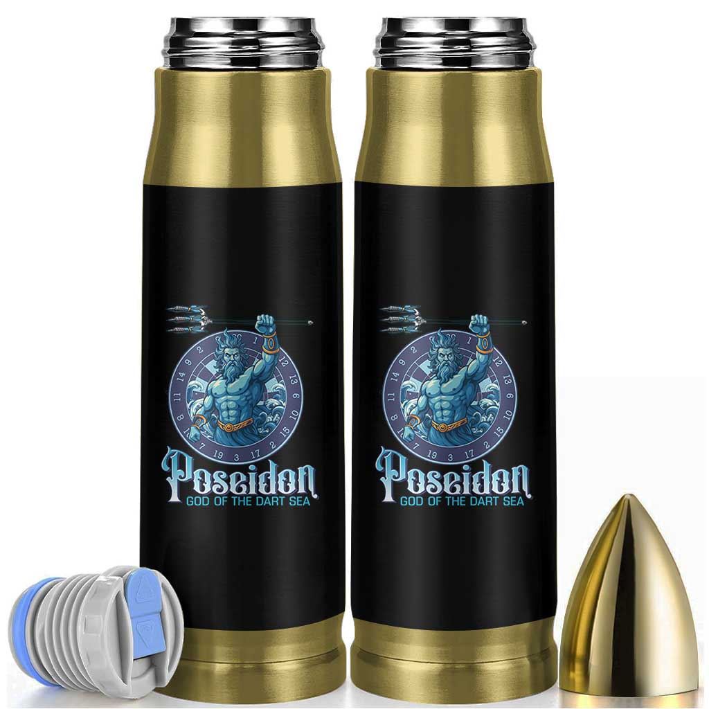 Ancient Greek Mythology Poseidon Dartist Bullet Tumbler God Of The Dart Sea Trident - Wonder Print Shop