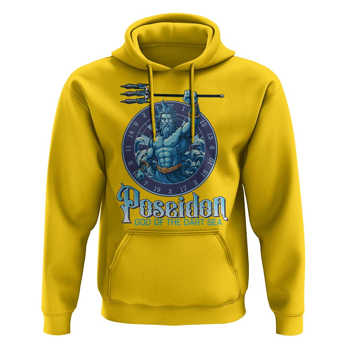 Ancient Greek Mythology Poseidon Dartist Hoodie God Of The Dart Sea Trident - Wonder Print Shop