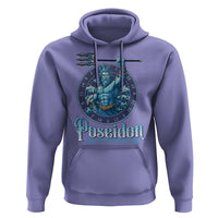 Ancient Greek Mythology Poseidon Dartist Hoodie God Of The Dart Sea Trident - Wonder Print Shop