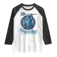 Ancient Greek Mythology Poseidon Dartist Raglan Shirt God Of The Dart Sea Trident - Wonder Print Shop