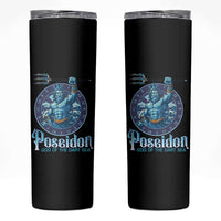 Ancient Greek Mythology Poseidon Dartist Skinny Tumbler God Of The Dart Sea Trident - Wonder Print Shop