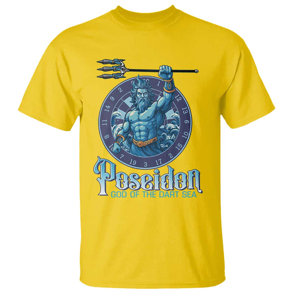 Ancient Greek Mythology Poseidon Dartist T Shirt God Of The Dart Sea Trident - Wonder Print Shop
