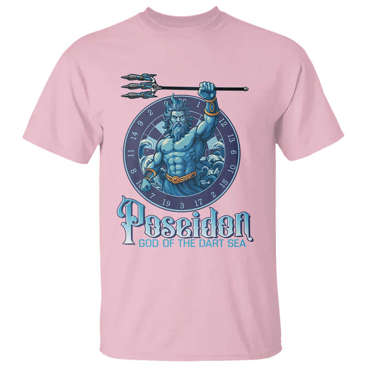 Ancient Greek Mythology Poseidon Dartist T Shirt God Of The Dart Sea Trident - Wonder Print Shop