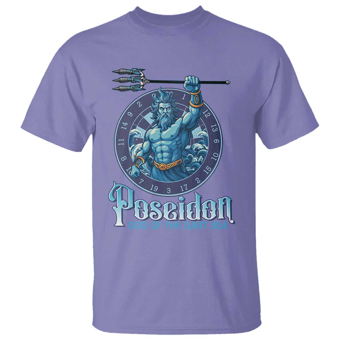 Ancient Greek Mythology Poseidon Dartist T Shirt God Of The Dart Sea Trident - Wonder Print Shop
