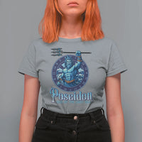 Ancient Greek Mythology Poseidon Dartist T Shirt For Women God Of The Dart Sea Trident - Wonder Print Shop