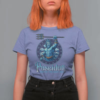 Ancient Greek Mythology Poseidon Dartist T Shirt For Women God Of The Dart Sea Trident - Wonder Print Shop