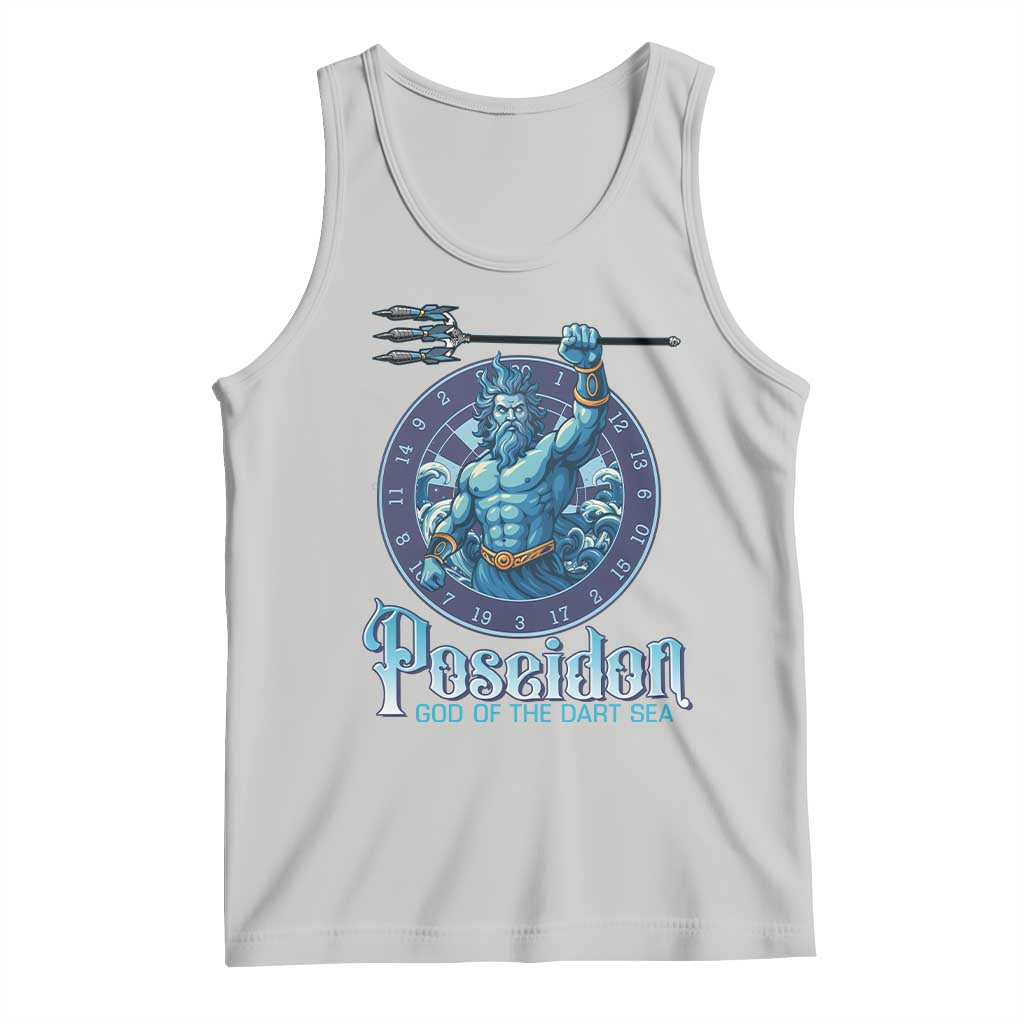 Ancient Greek Mythology Poseidon Dartist Tank Top God Of The Dart Sea Trident - Wonder Print Shop