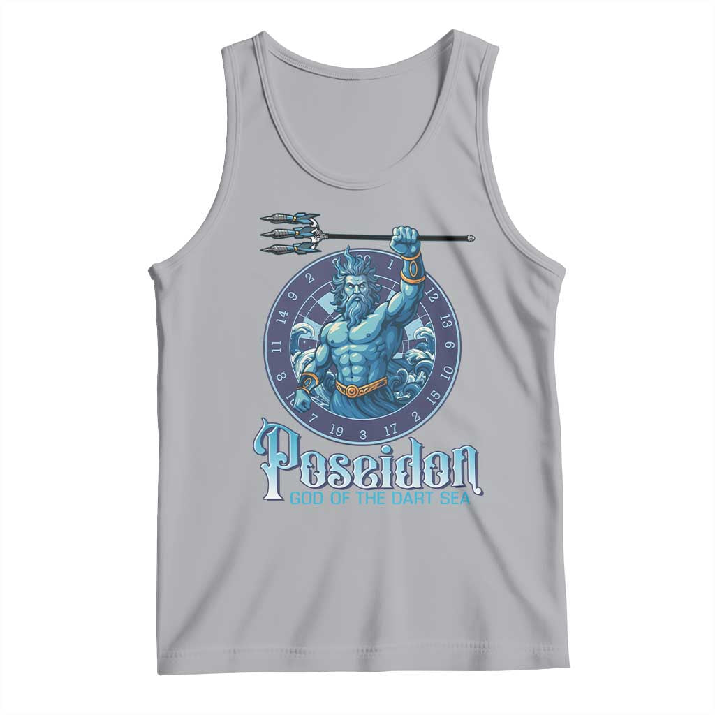 Ancient Greek Mythology Poseidon Dartist Tank Top God Of The Dart Sea Trident - Wonder Print Shop
