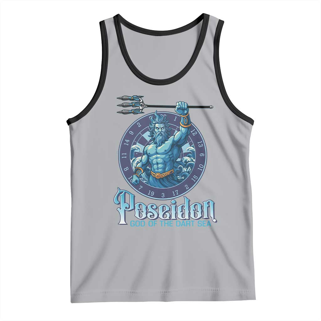 Ancient Greek Mythology Poseidon Dartist Tank Top God Of The Dart Sea Trident - Wonder Print Shop