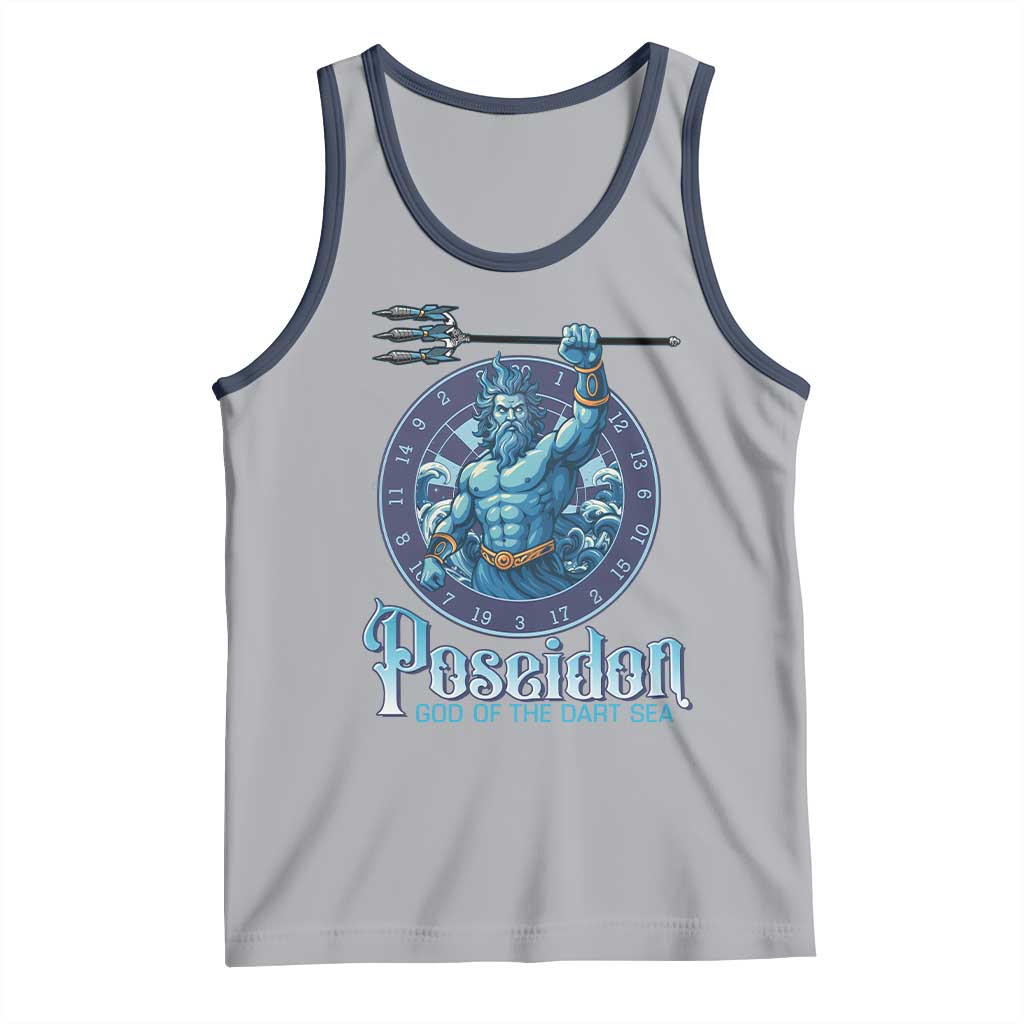 Ancient Greek Mythology Poseidon Dartist Tank Top God Of The Dart Sea Trident - Wonder Print Shop