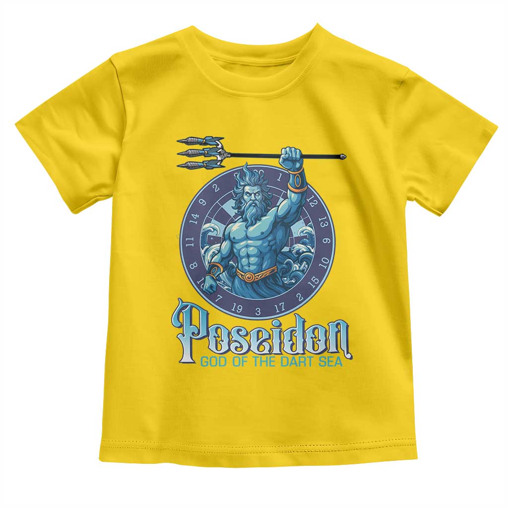 Ancient Greek Mythology Poseidon Dartist Toddler T Shirt God Of The Dart Sea Trident - Wonder Print Shop