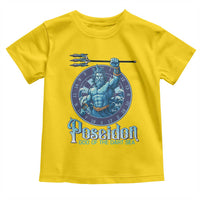 Ancient Greek Mythology Poseidon Dartist Toddler T Shirt God Of The Dart Sea Trident - Wonder Print Shop