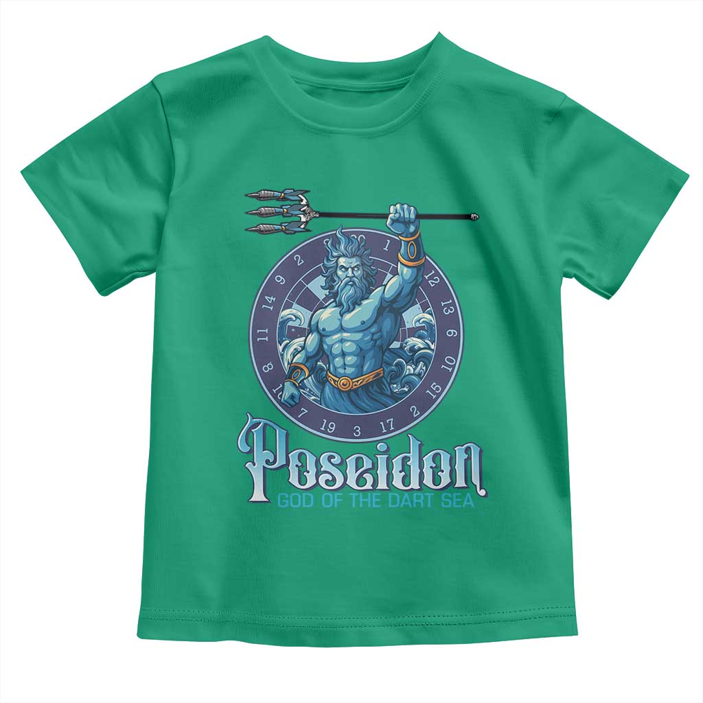 Ancient Greek Mythology Poseidon Dartist Toddler T Shirt God Of The Dart Sea Trident - Wonder Print Shop