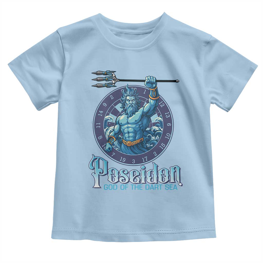 Ancient Greek Mythology Poseidon Dartist Toddler T Shirt God Of The Dart Sea Trident - Wonder Print Shop
