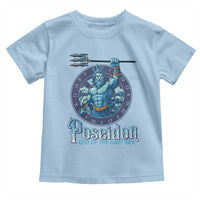 Ancient Greek Mythology Poseidon Dartist Toddler T Shirt God Of The Dart Sea Trident - Wonder Print Shop