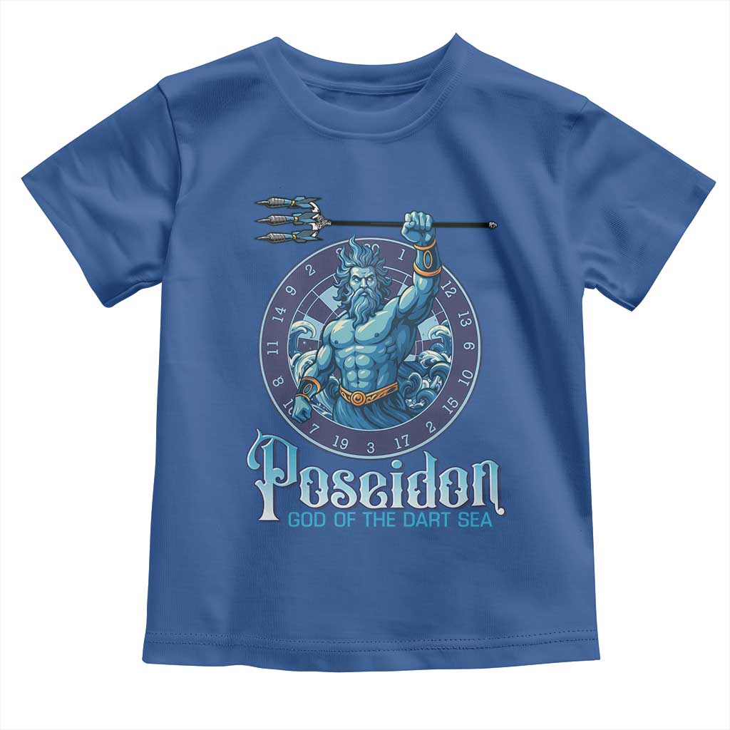 Ancient Greek Mythology Poseidon Dartist Toddler T Shirt God Of The Dart Sea Trident - Wonder Print Shop