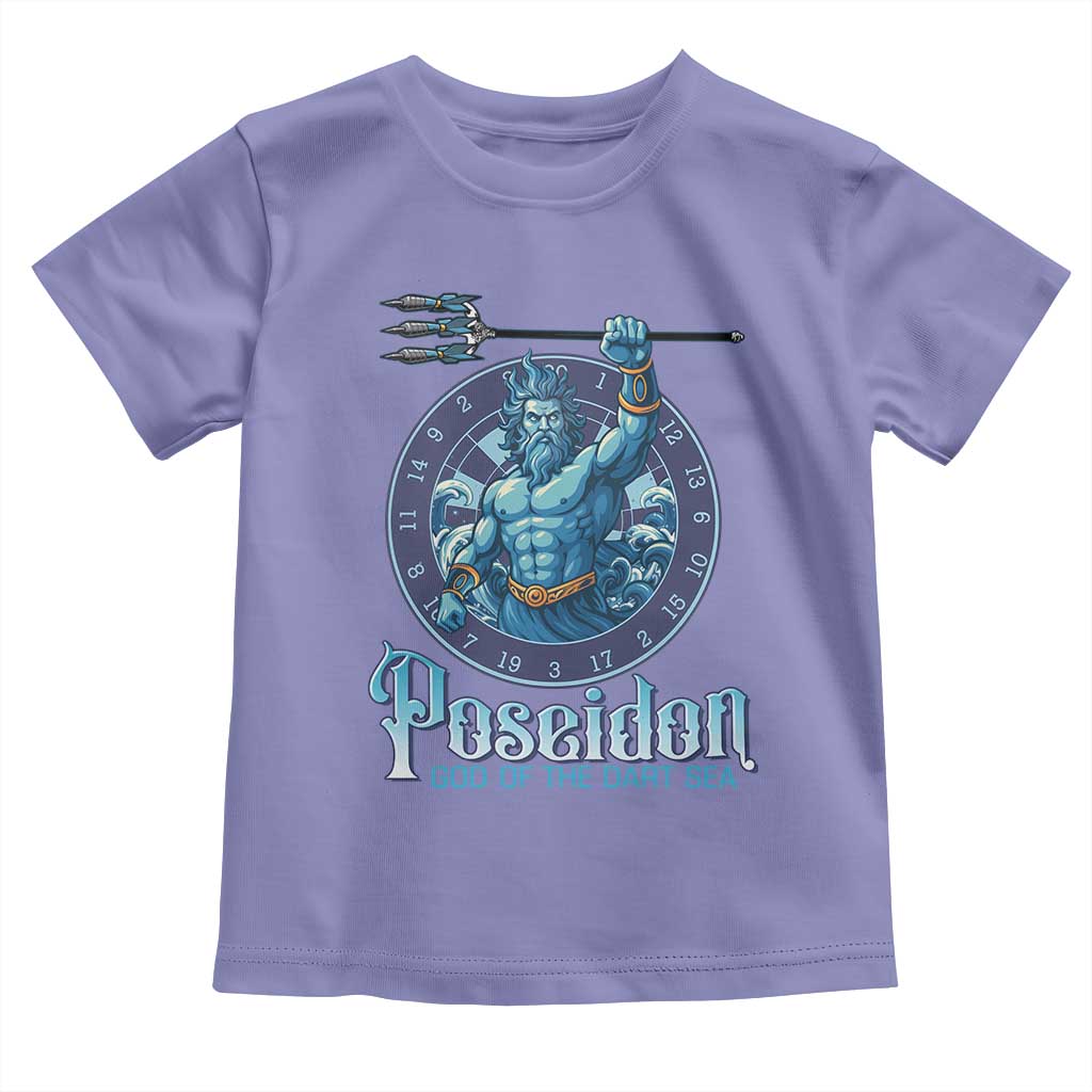 Ancient Greek Mythology Poseidon Dartist Toddler T Shirt God Of The Dart Sea Trident - Wonder Print Shop