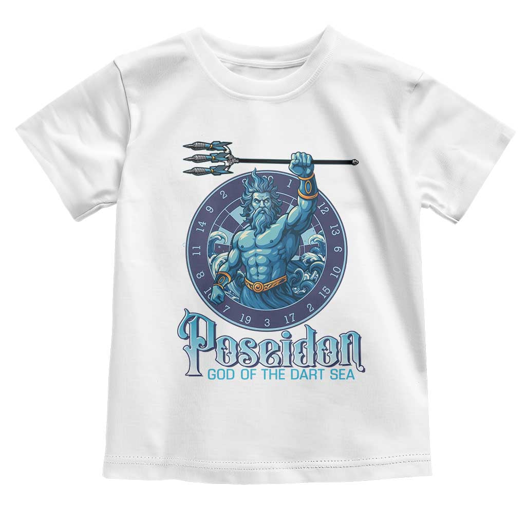 Ancient Greek Mythology Poseidon Dartist Toddler T Shirt God Of The Dart Sea Trident - Wonder Print Shop