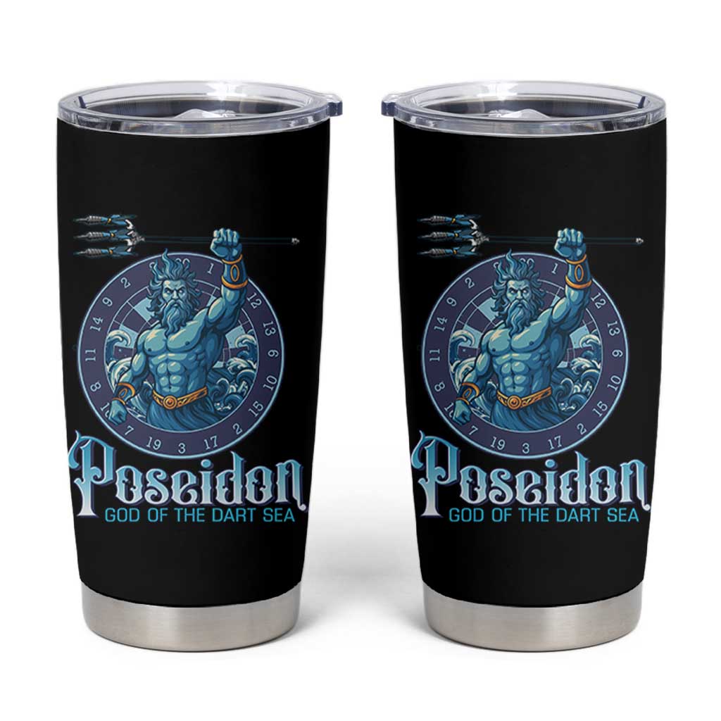 Ancient Greek Mythology Poseidon Dartist Tumbler Cup God Of The Dart Sea Trident - Wonder Print Shop
