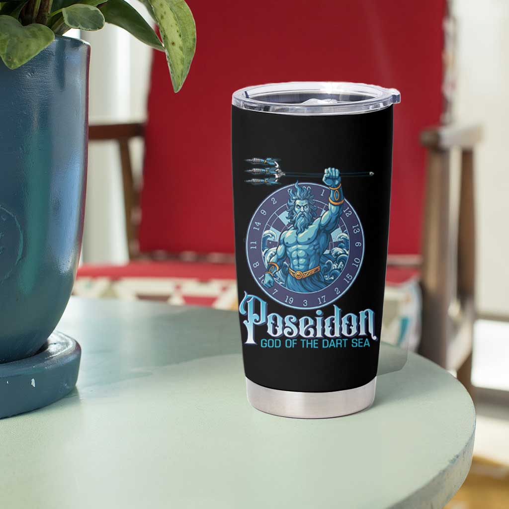 Ancient Greek Mythology Poseidon Dartist Tumbler Cup God Of The Dart Sea Trident - Wonder Print Shop